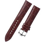 Run Ken 8 10 12 14 15 16 17 18 19 20 Mm Bracelet En Cuir Véritable Montre Ceinture Sangle Montres Bande Femme Rouge Blanc Noir(Brown,15mm)
