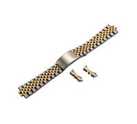Run Ken Acier Inoxydable 316L 18mm 20mm 2 Tons Or Solide En Acier Inoxydable Jubilé Bracelet De Montre Extrémité Incurvée Compatible Avec La Montre Rolex(20mm)