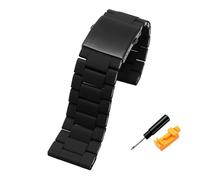 Run Ken Bande de montre en acier inoxydable en silicone de 28 mm compatible avec bracelet de montre diesel DZ7396 DZ7370 DZ4289 DZ7070 DZ7395 Bracelet de bracelet en caoutchouc homme(Black)