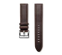 Run Ken Bandes de Montre en Cuir véritable Bracelet Libération Rapide Black Veau Remplacement Strap Compatible avec des Femmes Hommes 18 20mm 22mm(Saddle,18mm)