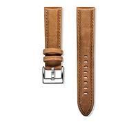 Run Ken Bandes de Montre en Cuir véritable Bracelet Libération Rapide Black Veau Remplacement Strap Compatible avec des Femmes Hommes 18 20mm 22mm(Brown,18mm)