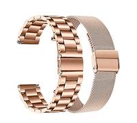 Run Ken Bandes en acier inoxydable Compatible With Garmin Forerunner 55 245 645m Bandes de montre Smart Bandes de montre Smart Bandes-bracelet de métal conviennent à l'approche S40 S12 S42 Corréa(Pack