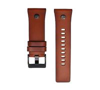 Run Ken Bracelet De Montre En Cuir 28 Mm Couleur Compatible Avec Les Montres Diesel Bande Clou DZ7311/7314/7332/7348 Ceinture Montres-bracelets(Brown black buckle)