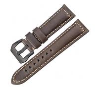 Run Ken Bracelet De Montre En Cuir Véritable 20 22 24 26mm Femmes Hommes Cire D'huile Peau Vache Bleu Vert Rouge Marron Boucle Acier(Green Black Buckle,22mm)