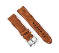 Run Ken Bracelet De Montre En Daim Vintage 18mm 19mm 20mm 22mm Bracelet De Montre Fait À La Main Gris Marron Ceintures De Remplacement For Accessoires De Montre(Brown,18mm)