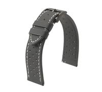 Run Ken Bracelet De Montre En Toile De Voile De Qualité Supérieure 18 Mm, 19 Mm, 20 Mm, 22 Mm, For Montre De Sport, Perforé, Respirant, À Dégagement Rapide, For Rallye(Black wh line 2,18mm)