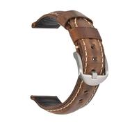 Run Ken Bracelet de Montre Tendance en Cuir véritable huilé et ciré, 19 mm, 20 mm, 21 mm, 22 mm, 23 mm, 24 mm, Marron, Bleu, Noir(Oil Wax Light Brown,19mm)