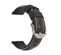 Run Ken Bracelet de Montre Tendance en Cuir véritable huilé et ciré, 19 mm, 20 mm, 21 mm, 22 mm, 23 mm, 24 mm, Marron, Bleu, Noir(Oil Wax Grey Brown,22mm)