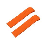 Run Ken Bracelet en caoutchouc de silicone noir orange 20MM 21MM compatible avec la série TOUCH COLLECTION EXPERT SOLAR T091T013 T081 Bracelet de montre for homme(Orange silver clasp,21mm)