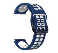 Run Ken Bracelet en silicone sport à dégagement rapide de 20 mm compatible avec Garmin Forerunner 55 245 645 Music/Vivoactive 3/Venu Bracelet de montre(Midnight blue White)