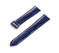 Run Ken Compatible Avec Cartier London Solo Key Bracelet En Cuir Boucle Déployante Rouge Bleu Gris Vert Marron Bracelet De Montre En Cuir Accessoires(Dark blue,16)