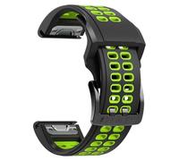 Run Ken Compatible avec Garmin Instinct 2 / Instinct Tactical Solar Strap Bracelet de montre à dégagement rapide Bracelet de montre 22 mm Bracelet en silicone double couleur(Black lime)