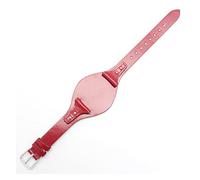 Run Ken Dernier Bracelet en Cuir de Charme 18mm de Montre Compatible avec fossile Es3616 ES3838 ES4114 Bande avec Barre de dégagement Rapide Mat(Red,18mm Rose Buckle)