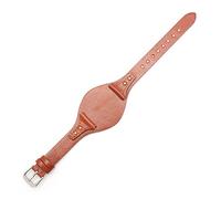 Run Ken Dernier Bracelet en Cuir de Charme 18mm de Montre Compatible avec fossile Es3616 ES3838 ES4114 Bande avec Barre de dégagement Rapide Mat(Brown,18mm Gold Buckle)