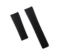 Run Ken Silicone 22mm 24mm Silicone Black Hommes Watch bande de surveillance compatible avec Tag Heuer Bracelet perforé Bande de montre Sport Bracelet Belt Belt Belt Belt(22mm Black buckle)