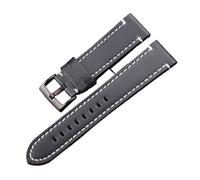 Run Ken Vintage Véritable Watchbands de montre 7 couleurs ceinture 18mm 20mm 22mm 22mm Femmes Femmes Hommes Cowhide Watch Band Bande Accessoires(Blue Black Clasp,24mm)