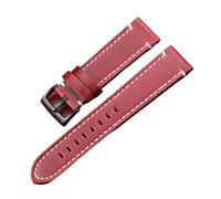 Run Ken Vintage Véritable Watchbands de montre 7 couleurs ceinture 18mm 20mm 22mm 22mm Femmes Femmes Hommes Cowhide Watch Band Bande Accessoires(Red Brown Black,24mm)