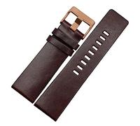 Run Ken Watchband de cuir 22 24 26 28 22 mm Bracelet 32mm Ajustez for la bande de montre diesel Bracelet de DZ4343 DZ7293 DZ7333 Groupe de surveillance(Dark Brown rose,26mm)