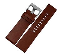 Run Ken Watchband de cuir 22 24 26 28 22 mm Bracelet 32mm Ajustez for la bande de montre diesel Bracelet de DZ4343 DZ7293 DZ7333 Groupe de surveillance(Light Brown silver,28mm)