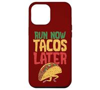 Run Now Tacos Later Citation Amusante après l'entraînement et la Course à Pied Coque pour iPhone 12 Pro Max