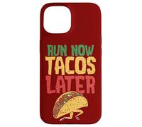 Run Now Tacos Later Citation Amusante après l'entraînement et la Course à Pied Coque pour iPhone 15