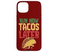 Run Now Tacos Later Citation Amusante après l'entraînement et la Course à Pied Coque pour iPhone 15 Plus