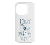 Run Now Wine Later Coureur de Course Amusant Marathon pour Amateurs de vin Coque pour iPhone 14 Pro