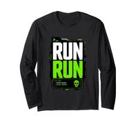 Run Run Marathon Sport Illustration Graphic Manche Longue