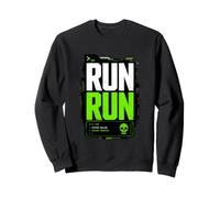 Run Run Marathon Sport Illustration Graphic Sweatshirt