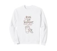 Run Sip Repeat Run Club Coffee Runner Crew Sweatshirt