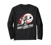 Run Steal I Dare You Attrape-Balle de Baseball et Softball Manche Longue