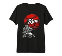 Run Steal I Dare You Baseball Catcher Vintage Humor T-Shirt Haut de Gamme