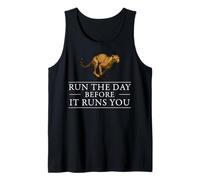 Run The Day Cheetah, Affirmation Motivationnelle, Hustle Mindset Débardeur