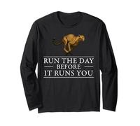 Run The Day Cheetah, Affirmation Motivationnelle, Hustle Mindset Manche Longue