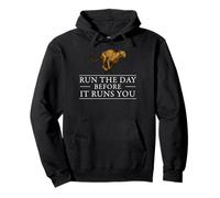 Run The Day Cheetah, Affirmation Motivationnelle, Hustle Mindset Sweat à Capuche