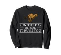 Run The Day Cheetah, Affirmation Motivationnelle, Hustle Mindset Sweatshirt