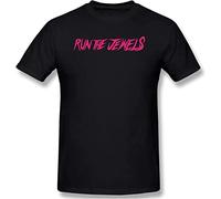 Run The Jewels Logo Men's Classic Basic Super Soft Cotton T-Shirt Summer T-Shirts à Manches Courtes(Large)