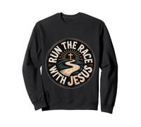 Run The Race with Jesus Foi du Coureur chrétien |- Sweatshirt