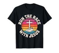 Run The Race with Jesus Foi du Coureur chrétien - T-Shirt