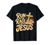 Run The Race with Jesus Foi du Coureur chrétien - T-Shirt