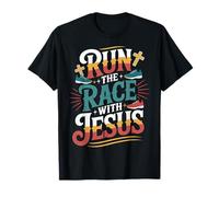 Run The Race with Jesus Foi du Coureur chrétien - T-Shirt