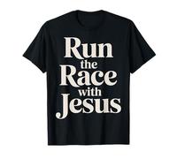 Run The Race with Jesus Foi du Coureur chrétien - T-Shirt