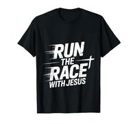 Run The Race with Jesus Foi du Coureur chrétien |- T-Shirt