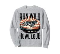 Run Wild Live gratuitement Howl Loud Wolf Sweatshirt