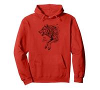 Run with Shadows Loup Night Forest Wild Nature Spirit Sweat à Capuche