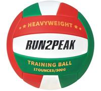 RUN2PEAK Ballon de volleyball lesté vert rouge ZPQ17