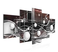 Runa Art Balle Abstraite Tableau Murale Impression sur Toile Intissee 5 parties illusion rouge noir Chambre Salle 035753b