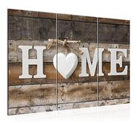 Runa Art Bois Home Peinture Tableau Salon XXL Marron Dire Citation 120 x 80 cm 3 Parties Decoration Murale 014731b