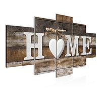 Runa Art Bois Home Tableau Murale Impression sur Toile Intissee 5 Parties Dire Citation Marron Chambre Salle 014753b