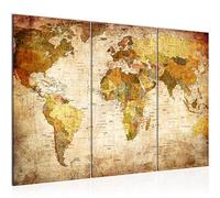 Runa Art Carte Du Monde Peinture Tableau Salon XXL Or Ancien Antique 120 x 80 cm 3 Parties Decoration Murale 103431a